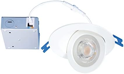 mw 4 hüvelykes LED Canless Helyszínen Úszó Gimbal Süllyesztett Lámpa 5 CCT Választható-2700k/3000k/3500k/4000k/5000k
