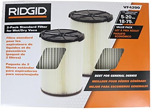 Ridgid VF4200 Valódi Csere 1-Réteg Mindennapi Szennyeződéseket Nedves/Száraz Porszívó Szűrő Ridgid 5-20 Liter Porszívók
