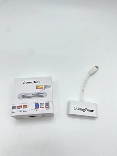GoungBooo Flash Memóriakártya Olvasó, USB C CF/SD/TF Kártya Olvasó, Compact Flash Olvasó 3-Foglalat Memória Kártya Adapter