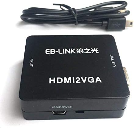 VGA HDMI 1080P Full HD Mini VGA-HDMI Audio Video Átalakító Adapter Doboz, USB Kábel, 3,5 mm-es Audio Port Kábel Támogatja