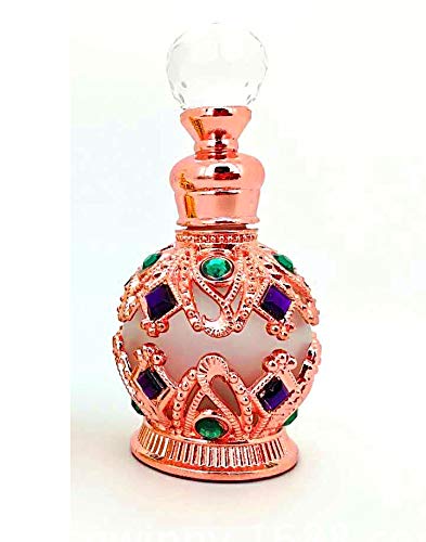 Shenzhao Kerek Gyémánt 15ML Újratölthető Üres Parfümös Üveg Parfüm/illóolaj (Rose Gold)