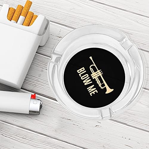 Hangszer Fúj A Cigaretta A Dohányzók Üveg Hamutartó Hamutartó Az Otthoni Irodai Asztallap Asztal Dekoráció