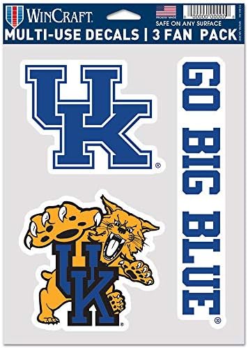 NCAA Kentucky Wildcats Matrica Multi Használja Ventilátor 3 Csomag Csapat Színek, Egy Méret