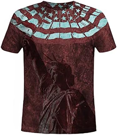 2023 Új Férfi Grafikus Póló, Alkalmi Tshirt 3D-s 4 július Zászló Mintás Vintage póló Ing Memória Hab Plüss