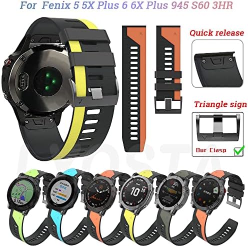 PURYN 26 22mm Quick Fit Watchband A Garmin Fenix 6X 6 Pro 5X 5 + 3 HR 935 Enduro Szíjak, Szilikon Easyfit gyorskioldó