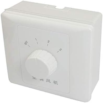Új Lon0167 Fehér Panel Kiemelt AC 220V 2A megbízható hatékonyság légkondicionáló Rotary Switch w Mount Bázis(id:e27
