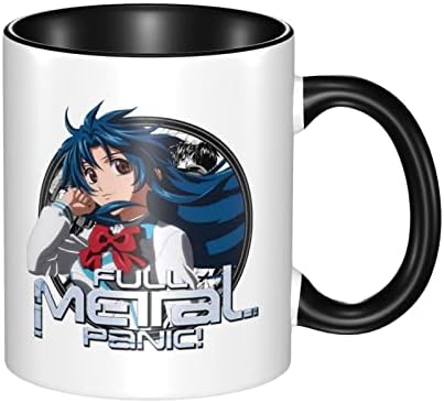 VVEDIK Full Metal Panic Anime Bögre Kávét Kerámia C-Kezelni Csésze Tej Anti-forrázás Víz, Tea Dobon Office Home