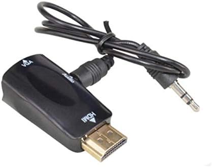 HDMI-VGA Átalakító, 1080P 60Hz HDMI Férfi VGA Női Adapter 3,5 mm-es Audio csatlakozó a Számítógép PC Laptop, Monitor,
