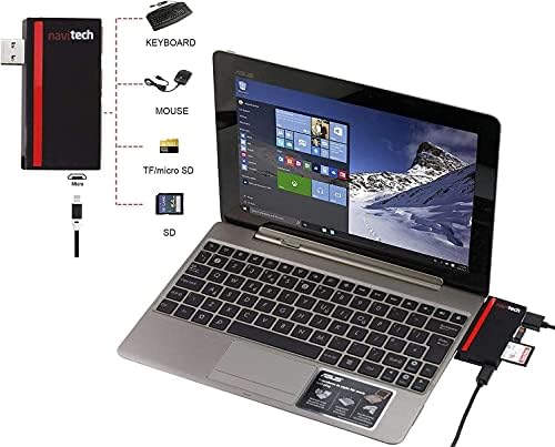 Navitech 2 az 1-ben Laptop/Tablet USB 3.0/2.0 HUB Adapter/Micro USB Bemenet SD/Micro SD Kártya Olvasó Kompatibilis ÓMEN