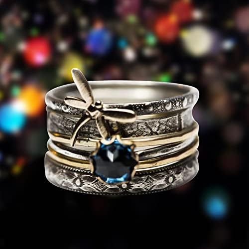 Divat Vintage Hölgyek Eljegyzés, Házassági Évforduló Gyűrű, Ékszerek, Ajándék Gyűrű Választék