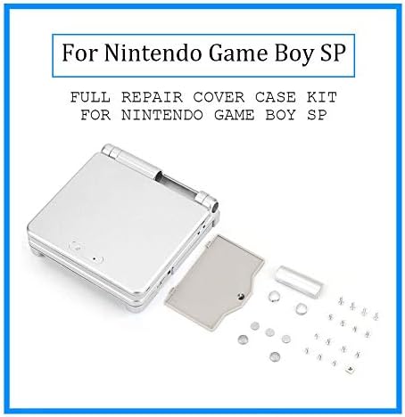 SALUTUY Játék burkolata, Tartós burkolata a Game Boy SP Javításra tok Kit(Ezüst)